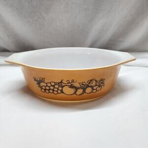 Vintage Pyrex Old Orchard 1.5 Quart Oval Dish 043 NO LID U